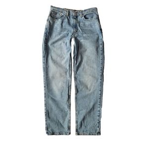 Vintage red tag/tab LEVIS 550 Jeans Men 34x34 Blue Relaxed Light Wash Rise 12"
